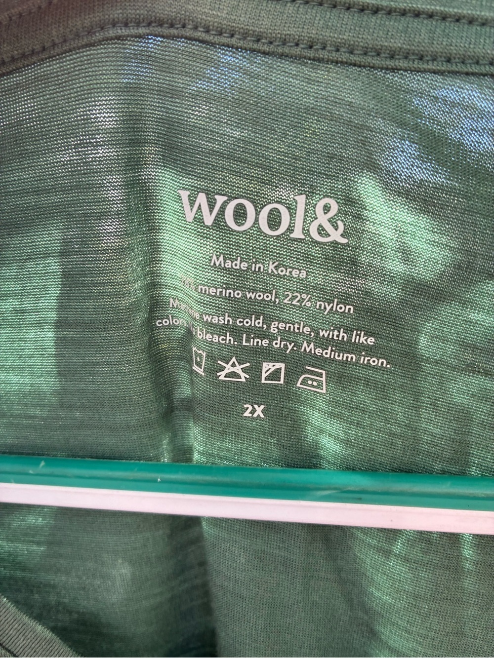 Wool& size 2X Classic Short Sleeve Tee - Green - Picture 3 of 3